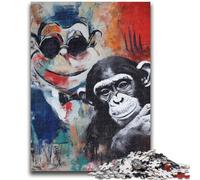 1000 Piece Jigsaw Puzzle for Adults Teens Animal Monkey Jigsaw,Educational Games Home Decoration Birthday Present, Gifts, Wall Art (38x26cm)