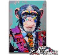 1000 Piece Jigsaw Puzzle for Adults Teens Animal Monkey Jigsaw,Staycation Kill Time with Fully Interlocking Randomly Shaped Pieces (50x75cm)