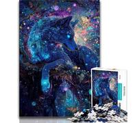 1000 Piece Jigsaw Puzzle for Adults Teens Animal Wolf Art 1000 Pieces for Adults,Educational Games Home Decoration Suitable for Desktop Decoration (size 38x26cm)