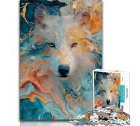 1000 Piece Jigsaw Puzzle for Adults Teens Animal Wolf Art,Help The Brain Exercise Addictive Toys to Cultivate Patience Wall Decoration 38x26cm