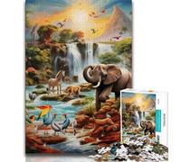 1000 Piece Jigsaw Puzzle for Adults Teens Animal World,Help The Brain Exercise Addictive Toys to Cultivate Patience Wall Decoration (38x26cm)