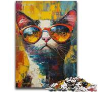 1000 Piece Jigsaw Puzzle for Adults Teens Art Cat Help The Brain Exercise Addictive Toys to Cultivate Patience Parent-child Interaction 26x38cm