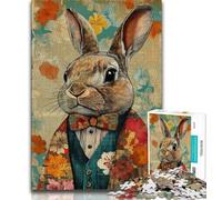 1000 Piece Jigsaw Puzzle for Adults Teens Artistic Bunny 1000 Pieces for Adults,Educational Games Home Decoration Suitable for Desktop Decoration (size 38x26cm)