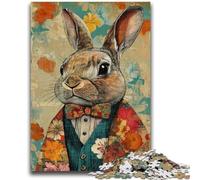 1000 Piece Jigsaw Puzzle for Adults Teens Artistic Bunny Adult Puzzles,Birthday Present, Gifts, Wall Art for Age 14 Years Up (75x50cm)
