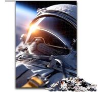 1000 Piece Jigsaw Puzzle for Adults Teens Astronaut Cat, Family Game Stress Reliever Difficult Challenge Enhance Love between Couples (Size 26x38cm)