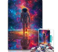 1000 Piece Jigsaw Puzzle for Adults Teens Astronaut in The Space Adult Jigsaw,Artistic Wall Decor & Birthday Gift Idea for Friends, Home Office (size 38x26cm)