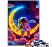 1000 Piece Jigsaw Puzzle for Adults Teens Astronaut Sitting on The Moon Challenging To Complete But Fun And Humorous Birthday Present, Gifts, Wall Art 50x75cm