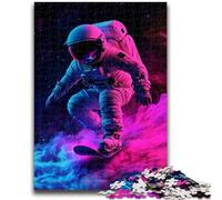 1000 Piece Jigsaw Puzzle for Adults Teens Astronaut Space Surfing Adult Jigsaw,for Educational Game Challenge Toy Birthday Present, Gifts, Wall Art (75x50cm)