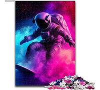 1000 Piece Jigsaw Puzzle for Adults Teens Astronaut Space Surfing, Suitable for People Aged 14 And Above Challenging To Complete But Fun And Humorous Great Gift (Size 26x38cm)