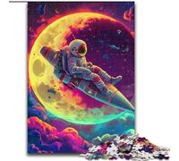 1000 Piece Jigsaw Puzzle for Adults Teens Astronauts on Rocket Learning Educational Toys Family Games Birthday Present, Gifts (size 50x75cm)