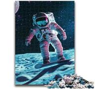 1000 Piece Jigsaw Puzzle for Adults Teens Astronauts on The Moon for 14+ Difficult to Complete But Fun And Humorous Birthday Gift 50x75cm