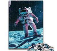1000 Piece Jigsaw Puzzle for Adults Teens Astronauts on The Moon for 14+ Difficult to Complete But Fun And Humorous Birthday Gift 38x26cm