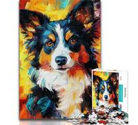 1000 Piece Jigsaw Puzzle for Adults Teens Australian Shepherd,Challenging Game And Family Play Educational Game for Birthday,Chrismas (75x50cm)