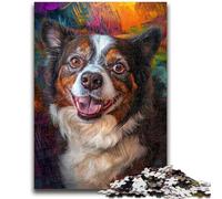 1000 Piece Jigsaw Puzzle for Adults Teens Australian Shepherd Teenager Puzzles,Perfect for Game Nights, Colorful Toy for Home Gift (75x50cm)