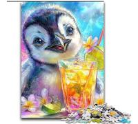 1000 Piece Jigsaw Puzzle for Adults Teens Baby Penguin,Challenging Game And Family Play with Matching Poster And Trivia Sheet 38x26cm