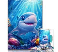 1000 Piece Jigsaw Puzzle for Adults Teens Baby Shark,Help The Brain Exercise Addictive Toys to Cultivate Patience Wall Decoration (38x26cm)
