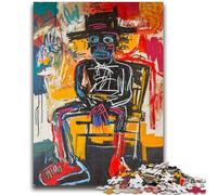 1000 Piece Jigsaw Puzzle for Adults Teens Basquiat Robot 1000 Piece Jigsaw,Family Game Stress Reliever Difficult Challenge Suitable for Couples (38x26cm)