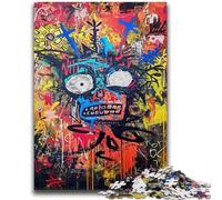 1000 Piece Jigsaw Puzzle for Adults Teens Basquiat-style Adult Puzzles,Birthday Present, Gifts, Wall Art for Age 14 Years Up (38x26cm)