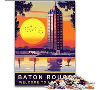 1000 Piece Jigsaw Puzzle for Adults Teens Baton Rouge Waterfront, Stress Relief with Fully Interlocking Randomly Shaped Pieces for And 14 Years Old 50x75cm