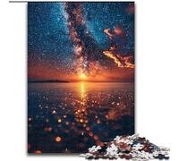 1000 Piece Jigsaw Puzzle for Adults Teens Beach Night Scene, Family Activity Unique Home Decor And Gifts for Ages 14+ (Size 26x38cm)