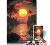 1000 Piece Jigsaw Puzzle for Adults Teens Beach Sunset,Toys Educational Games Stress Relieving Unique Home Decor And Gifts (38x26cm)