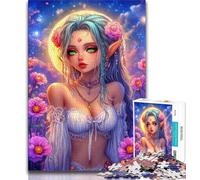 1000 Piece Jigsaw Puzzle for Adults Teens Beautiful Anime Girl 1000 Piece Puzzle,Fun Games Every Piece Is Unique - Challenging Family Fun Game 26x38cm