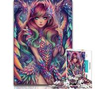 1000 Piece Jigsaw Puzzle for Adults Teens Beautiful Anime Girl Jigsaw,Staycation Kill Time with Fully Interlocking Randomly Shaped Pieces 38x26cm