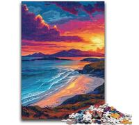 1000 Piece Jigsaw Puzzle for Adults Teens Beautiful Sunset by The Sea Help The Brain Exercise Addictive Toys to Cultivate Patience Parent-child Interaction 50x75cm