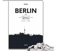 1000 Piece Jigsaw Puzzle for Adults Teens Berlin Germany Help The Brain Exercise Addictive Toys to Cultivate Patience Perfect Decoration (38x26cm) 1000pcs