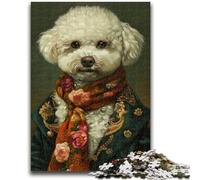 1000 Piece Jigsaw Puzzle for Adults Teens Bichon Frise Dog Adult Jigsaw,for Educational Game Challenge Toy Birthday Present, Gifts, Wall Art (75x50cm)
