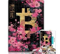 1000 Piece Jigsaw Puzzle for Adults Teens Bitcoin 1000 Piece Puzzle,Classic Educational Games Beautiful Decoration 38x26cm