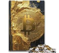 1000 Piece Jigsaw Puzzle for Adults Teens Bitcoin Logo Teenager Jigsaw,Educational Games Home Decoration Birthday Present, Gifts, Wall Art (26x38cm)