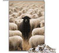 1000 Piece Jigsaw Puzzle for Adults Teens Black And White Sheep, Educational Toys Is Ideal As A Gift for The Whole Family (Size 50x75cm)