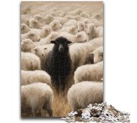 1000 Piece Jigsaw Puzzle for Adults Teens Black And White Sheep Suitable for Ages 14 And Up Intellectual Toy Game Educational Game for Birthday And Christmas 26x38cm