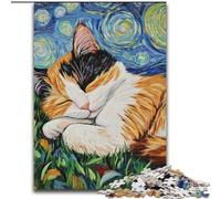 1000 Piece Jigsaw Puzzle for Adults Teens Black Cat Sleeping in The Night Sky, Family Activity Unique Home Decor And Gifts for Ages 14+ (size 50x75cm)