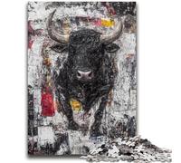 1000 Piece Jigsaw Puzzle for Adults Teens Black Gold Bull Adult Puzzles,Educational Toys & Games for Adults And Teenagers (50x75cm)