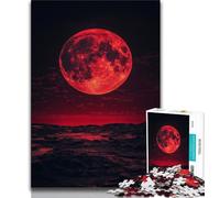1000 Piece Jigsaw Puzzle for Adults Teens Blood Moon Teenager Puzzles,Stress Reliever Staycation Kill Time Parent-child Interaction (size 38x26cm)