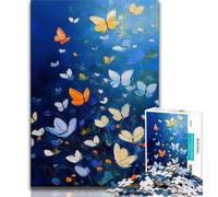 1000 Piece Jigsaw Puzzle for Adults Teens Butterfly Oil Painting 1000 Pieces for Adults,Secret Santa Gifts for Age 14 Years Up (size 75x50cm)