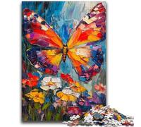 1000 Piece Jigsaw Puzzle for Adults Teens Butterfly Oil Painting Adult Puzzles,Birthday Present, Gifts, Wall Art for Age 14 Years Up (38x26cm)