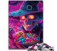 1000 Piece Jigsaw Puzzle for Adults Teens Candy Skull 1000 Piece Puzzle,Classic Educational Games Beautiful Decoration (38x26cm)