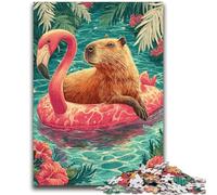 1000 Piece Jigsaw Puzzle for Adults Teens Capibara on Vacation Educational Family Game Is Ideal As Gifts for The Whole Family for 14+ 26x38cm