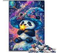 1000 Piece Jigsaw Puzzle for Adults Teens Cartoon Panda Wizard, Educational Games Home Decoration Is Ideal As A Gift for The Whole Family (size 50x75cm)