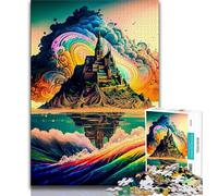 1000 Piece Jigsaw Puzzle for Adults Teens Castle on Island Adult Jigsaw,Artistic Wall Decor & Birthday Gift Idea for Friends, Home Office (size 38x26cm)