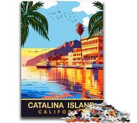 1000 Piece Jigsaw Puzzle for Adults Teens Catalina Waterfront Vibrant And Unique Design Relaxing & Challenging Puzzle Experience (size 38x52cm)