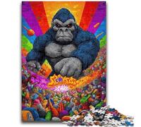 1000 Piece Jigsaw Puzzle for Adults Teens Chimpanzee Puzzles for Adults,Family Educational Games Home Decoration Gift (38x26cm)