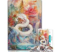 1000 Piece Jigsaw Puzzle for Adults Teens Chinese Style Dragon,Help The Brain Exercise Addictive Toys to Cultivate Patience Perfect Decoration (38x26cm)