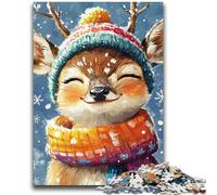 1000 Piece Jigsaw Puzzle for Adults Teens Christmas Deer Adult Jigsaw,Challenging Family Activity Games DIY Toy for Home Wall Decor Gifts (50x75cm)