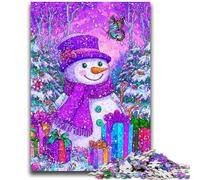 1000 Piece Jigsaw Puzzle for Adults Teens Christmas Snowman Adult Puzzles,Challenging Game Gifts for Is Ideal As A Gift for The Whole Family (75x50cm)
