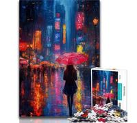1000 Piece Jigsaw Puzzle for Adults Teens Cityscape Oil Painting 1000 Piece Jigsaw,Stress Reliever Difficult Challenge Secret Santa Gifts 38x26cm