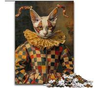 1000 Piece Jigsaw Puzzle for Adults Teens Clown Cat, Educational Toys Is Ideal As A Gift for The Whole Family (Size 50x75cm)